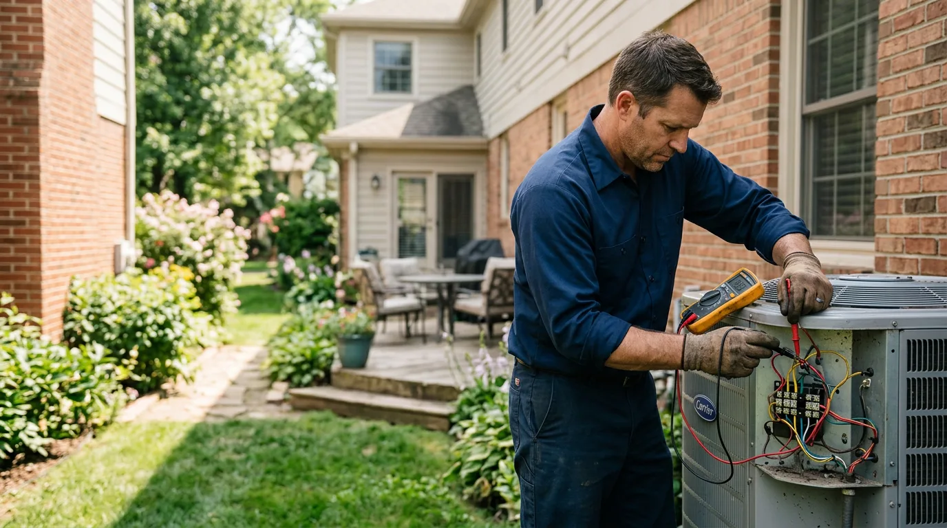 HVAC technician working near Ratliff City, OK